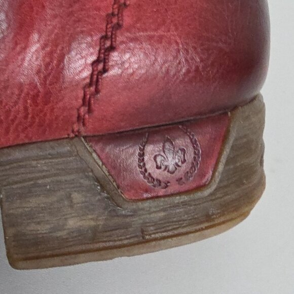 RIEKER | Remonte Ankle red Leather Boots Sz 39 - Picture 2 of 8